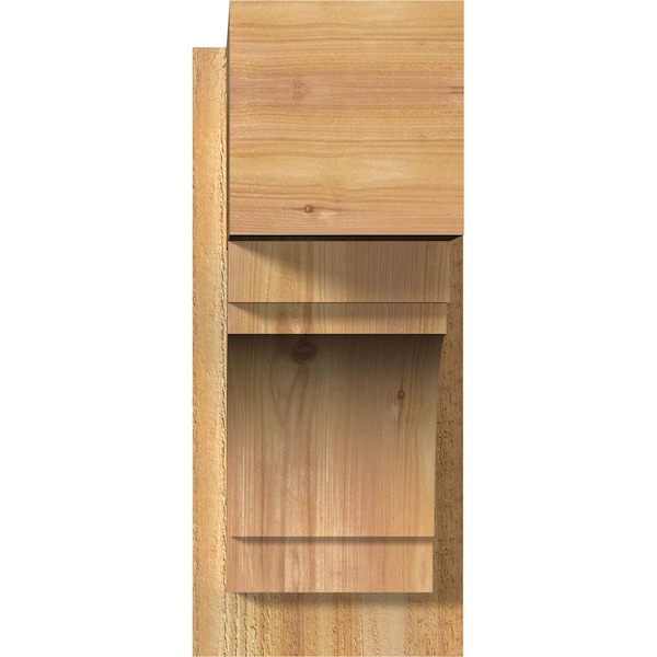 Merced Block Rough Sawn Outlooker, Western Red Cedar, 8W X 18D X 18H